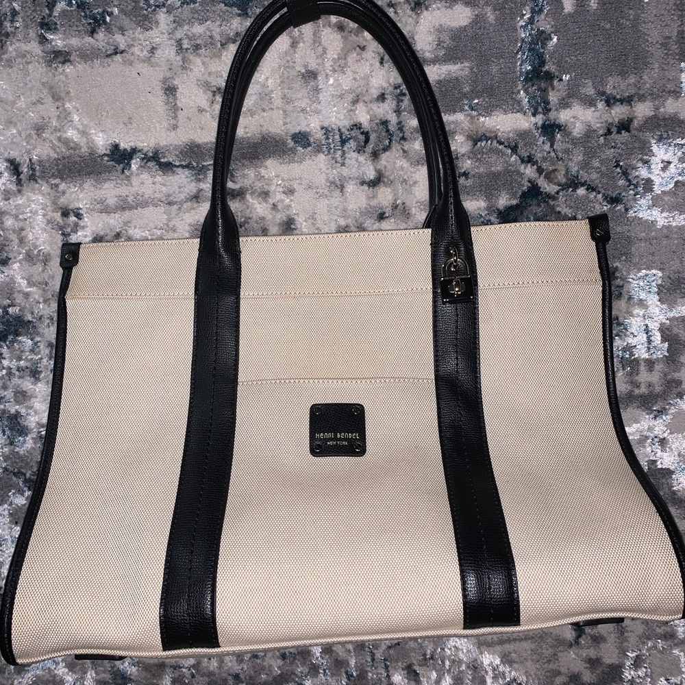 Brand New Henri Bendel Canvas/Leather Tote (NWOT)